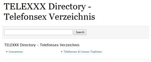 Telefonsex Directory - Telefonsex Verzeichnis